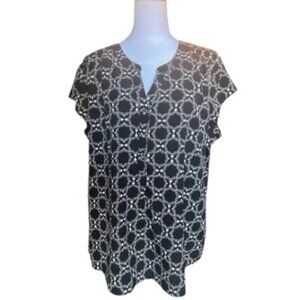 CROFT AND BARROW Short Sleeve Blouse EUC